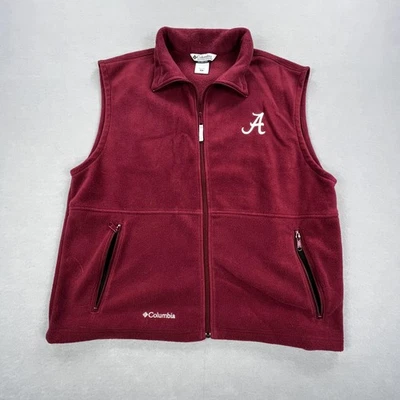 Colete masculino Alabama maré carmesim XL marrom NCAA futebol Columbia lã Bama - Imagem 1 de 4