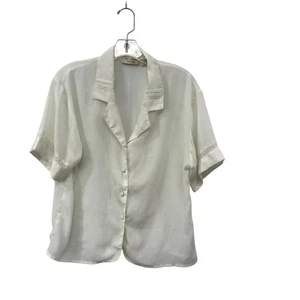 Vintage Gold Label Victoria’s Secret Button Down White Shirt Size Small - Picture 1 of 6