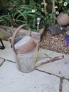 Vintage Galvanised Watering Can Beldary 2 Gallons Metal Water Tight (#685) - Picture 1 of 8