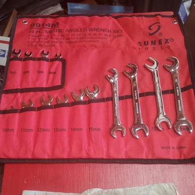Sunex Tools 14-Piece Angle Head Wrench Set 9914M - Image 1 of 4
