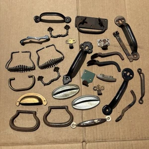 LOT - Antique Vintage Mixed Door Drawer Pull Handel Hardware parts lot - Picture 1 of 9