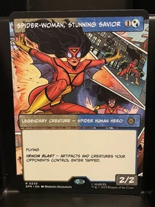 Spider-Woman, Stunning Savior BORDERLESS #230 NM/M MTG Spiderman Magic Karte - Bild 1 von 1
