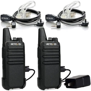 Retevis RT22 Walkie Talkie Mini Radio 2 Vie Ricaricabile VOX Vivavoce Porta... - Foto 1 di 9