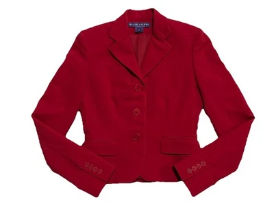 Chaqueta Blazer Vintage Ralph Lauren Collection Para Mujer Etiqueta Púrpura Talla 2 Foto 1 de 4