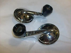 VENT WINDOW HANDLES 1955 CHEVROLET CARS BLACK KNOB - Picture 1 of 1