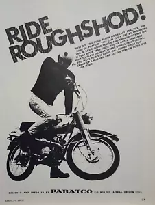 1968 Hodaka PABATCO Stampa Moto Originale Ad Ride Roughshod - Foto 1 di 1
