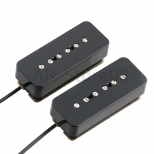 Stacked P90 Humbucker Tonabnehmer Alnico 5 Magnet Hals & Steg schwarz - Bild 1 von 5