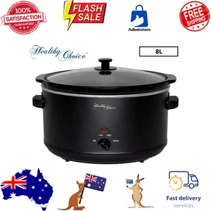 Healthy Choice Non-Stick Slow Cooker 8L SC800 – Black, w/ Recipe Books AU - Picture 1 of 8