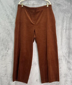 Pantalones LK Bennett Mujer 12 Pana Óxido Pierna Ancha Lagenlook Cottage Recortados - Imagen 1 de 13