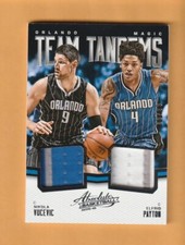 Nikola Vucevic Elfrid Payton Orlando Magic 2015-16 Absolute Jersey JSY /99 2O
