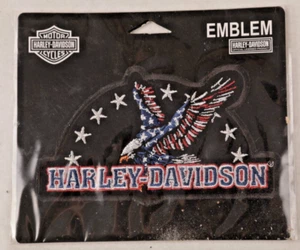 Harley Davidson Weißkopfseeadler Patch Emblem Stars & Stripes American Flag Metallic - Bild 1 von 3