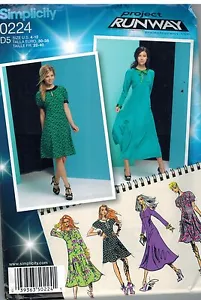 0224 UNCUT Simplicity Sewing Pattern Misses Project Runway Dress With Variations - Picture 1 of 2