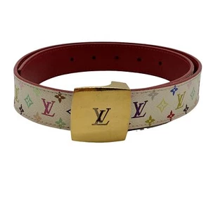 Auth LOUIS VUITTON Saint Tulle 75/30 Belt M9682 Multi-Color Canvas #36634711 - Picture 1 of 11