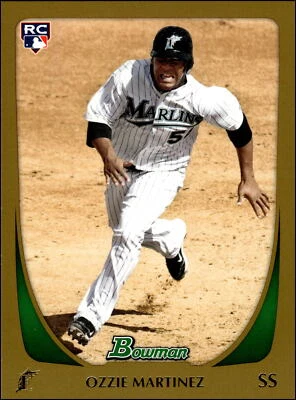 2011 Bowman #213 Ozzie Martinez   Gold Rookie Florida Marlins - Image 1 of 2