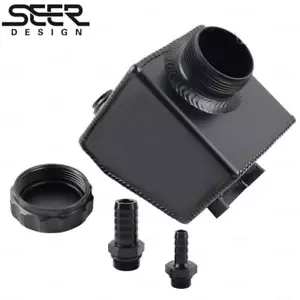 Black Aluminum Power Steering Pump Fluid Reservoir Tank For V6 V8 VT VY LS1 LS2 - Picture 1 of 12