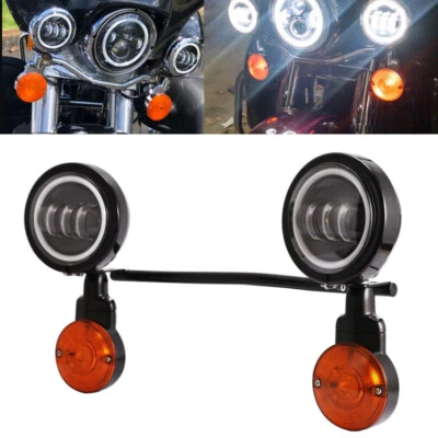 LED Fog Spot Passing Lights Bar For Honda VTX 1300 1800 TYPE C R S N F T RETRO - Image 1 of 4