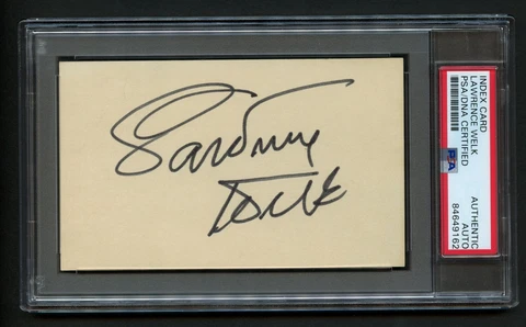 Lawrence Welk signed autograph auto Vintage 3x5 Talk Show Host PSA Slabbed Cover