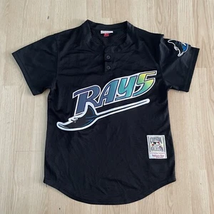 Authentic Mitchell & Ness Wade Boggs Tampa Bay Devil Rays Jersey Medium S 36 - Picture 1 of 8