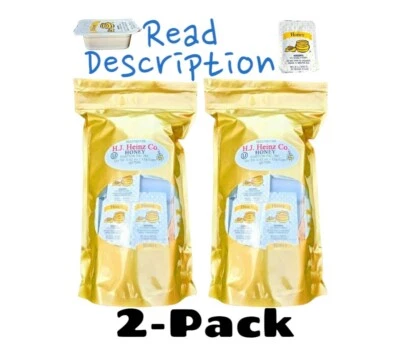 HEINZ MIEL DE UN SOLO SERVICIO 2 paquetes 100 paquetes total KOSHER LEER DESCRIPCIÓN Foto 1 de 4