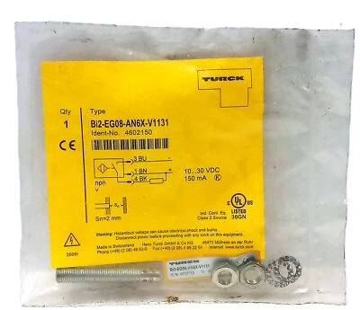 Turck BI2-EG08-AN6X-V1131 4602150 10-30 V DC SS Inductive Proximity Sensor - Image 1 of 4