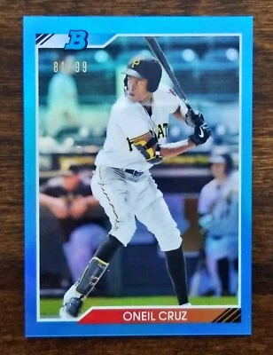 2020 Bowman Oneil Cruz Heritage Blue Chrome Prospects 81/99. Pirates 92CP-OC - Image 1 of 2