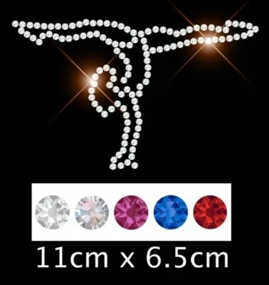 Aplique de transferencia de diamantes de imitación de cristal Hotfix hierro baile gimnasia