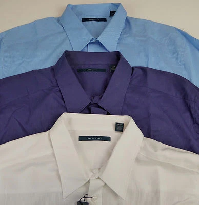 Perry Ellis Short Sleeve 100% Cotton Double Chest Pockets Striped Shirt  $59 NWT - Image 1 of 3