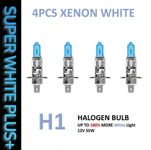 4 X H1 Halogen 12V 55W Super White Upgrade Headlight Bulb - Picture 1 of 9