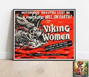Wikinger Frauen und die Seeschlange Film Foto/Poster bis 30 Zoll - Bild 1 von 2