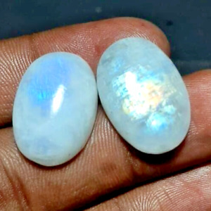 Naturalny niebieski tęczowy kamień księżycowy wisiorek rozmiar owalny kaboszon kamień szlachetny 35,50Cts.