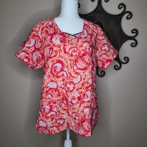 Wonderwink Womens Scrub top large Pink style 6677A - Picture 1 of 6