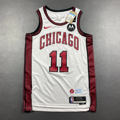 100% Authentic Demar DeRozan Nike Bulls City Edition Swingman Jersey Size 44 M Cover
