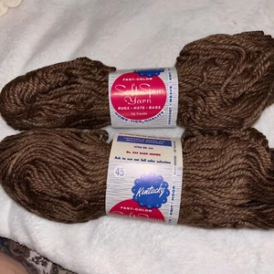 Lot Of 2 Kentucky Soft Spun Yarn 70 Yards Dark Brown - Picture 1 of 4