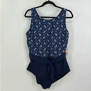 LANDS END Paisley Print One Piece Bathing Suit Size 20W NEW - Picture 1 of 9