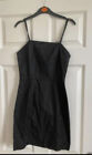 Black faux leather new mini dress size 8 primark Zip up back string strap BNWT