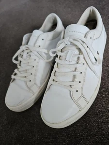 Lacoste White Leather Shoes 42 Excellent Condition - Picture 1 of 9