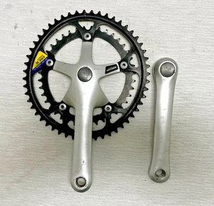 Shimano Exage 300 EX 170mm 52/40 Aluminum Double Crankset Steel Chainrings GREAT - Picture 1 of 7