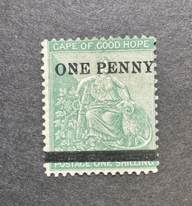 Kap der Guten Hoffnung SG 33 1874 1d auf 1s grün postfrisch - Katze 150£ - Bild 1 von 2