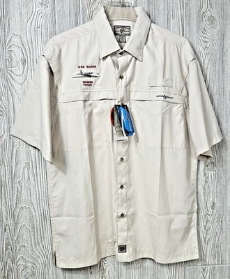 Hook & Tackle Peninsula Men's G58 Baron Embroidery Size M SS Fishing Shirt NWT - Image 1 of 4