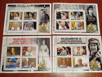 SET OF STAMP BLOCKS ELIZABETH II Queen of the United Kingdom and Commonwealth Re - Image 1 of 4