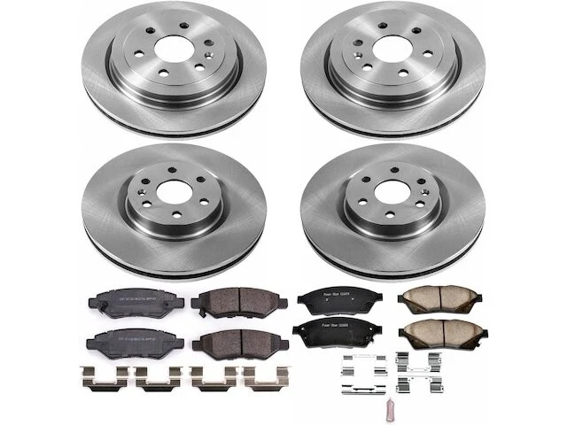 Kit de pastillas de freno delanteras y traseras y rotor para 10-16 Cadillac Saab SRX 94X YY63T7 Foto 1 de 1