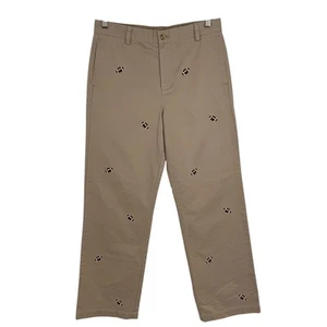 Vineyard Vines BOYS Sz 18 Football Khaki Formal Pants Sports Slacks Embroidered - Picture 1 of 10