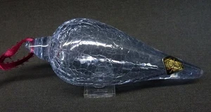 Hand Blown Glass Holiday Ornament Cracked Glass Style Spire Cromwell Art Glass - Picture 1 of 3