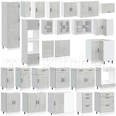 Kalmar Line - Betongrau Küchenschrank Küchenzeile Unterschrank Einbauküche Küche - Bild 1 von 4