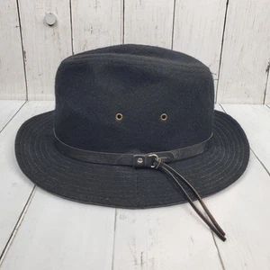 Stetso Gulf Bio Washed Cotton Twill Safari Hat Mens Sz Large Black UPF 50+ - Picture 1 of 9