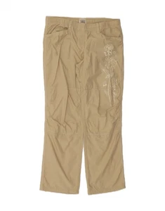 THINK PINK Damen Slim Fit Freizeithose XL W36 L32 Beige Floral Cotton AL04 - Bild 1 von 3