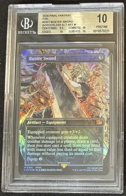 BGS 10 Pristine Buster Sword 351 Foil Final Fantasy MTG - Image 1 of 2