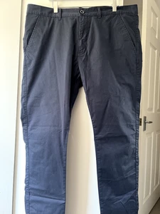 Dr Denim Heywood Skinny Fit Chino Deep Blue 38/32 - Picture 1 of 3