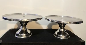 Edelstahl poliert Metall Bäckerei Kuchen Kuchen 13" Display Ständer Servierfuß - Bild 1 von 4