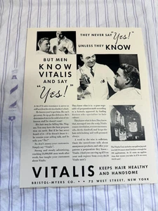 Rare 1950’s VITALIS HAIR TONIC Barbershop Sign - Picture 1 of 8